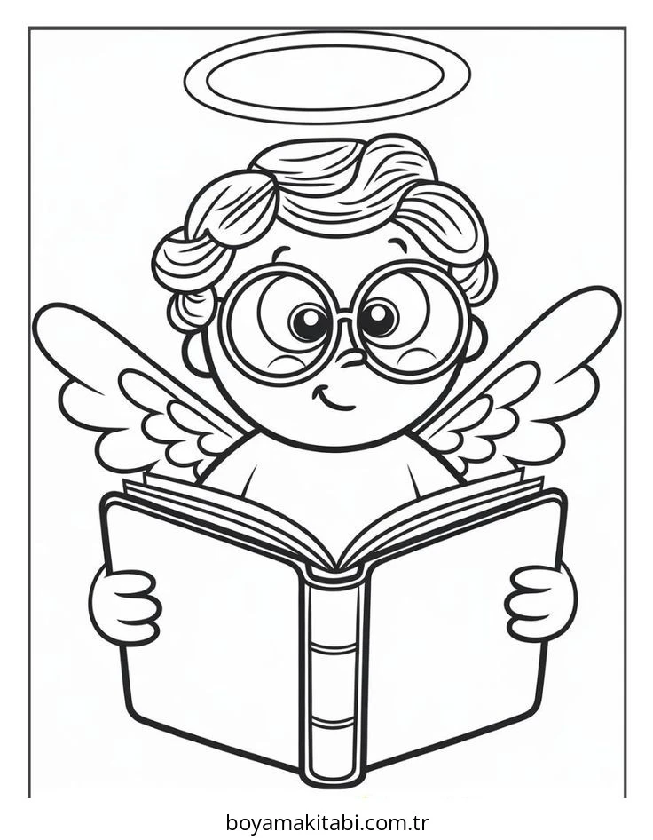 Melek boyama sayfası – eğlenceli etkinlik, el becerilerini geliştirir