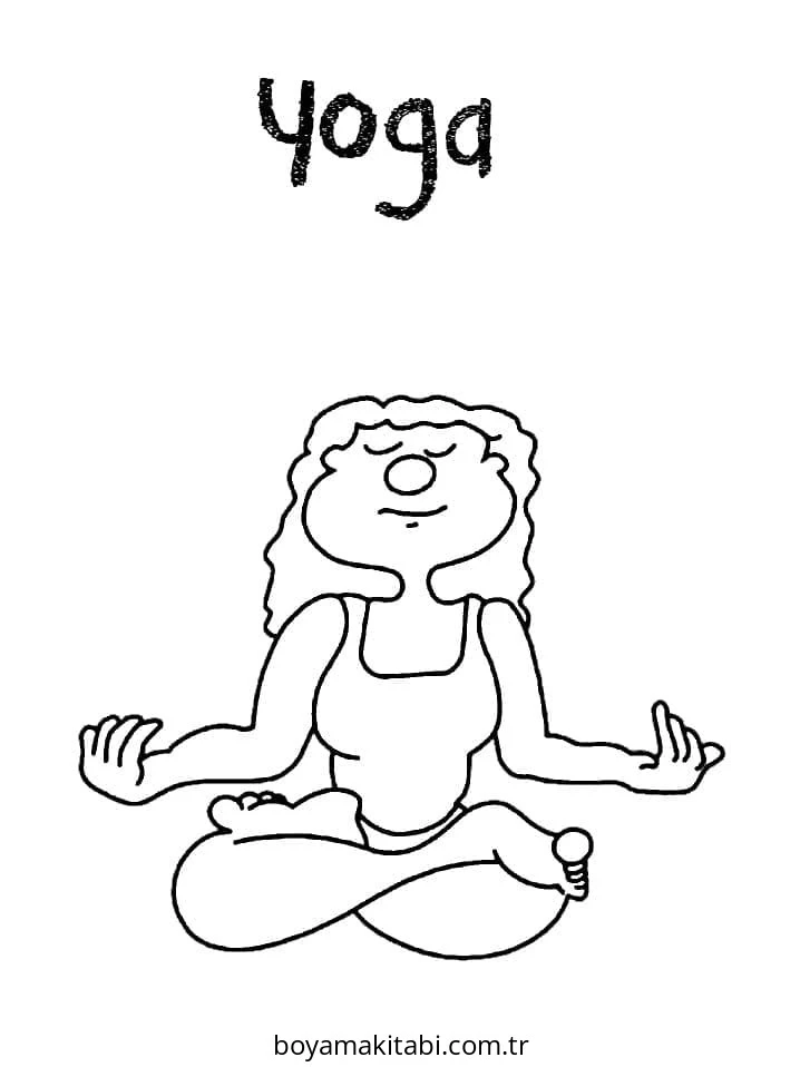 Yoga boyama sayfası – yaratıcılığı geliştirir, keyifli zaman