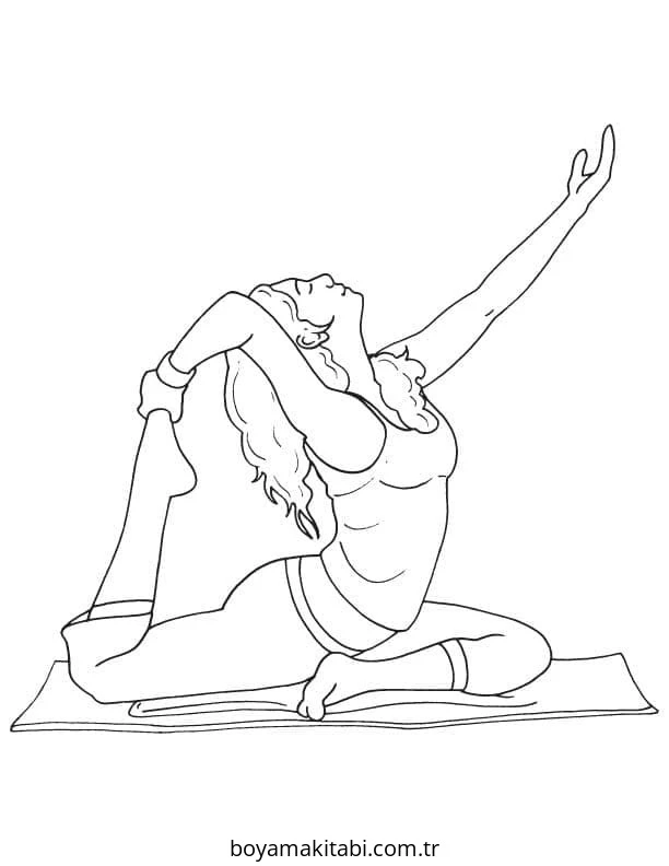 Yoga boyama sayfası – el becerilerini geliştirir, boyama çalışması