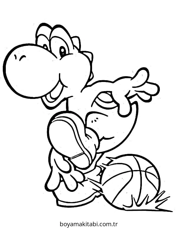 Yoshi boyama sayfası – boyama çalışması, yaratıcılığı geliştirir