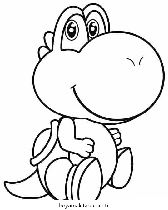 Yoshi boyama sayfası – boyama etkinliği, çocuk aktivitesi