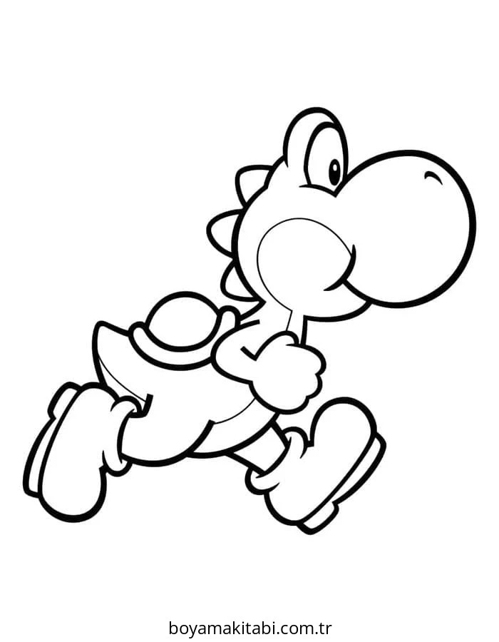 Yoshi boyama sayfası – yaratıcılık, eğlenceli etkinlik