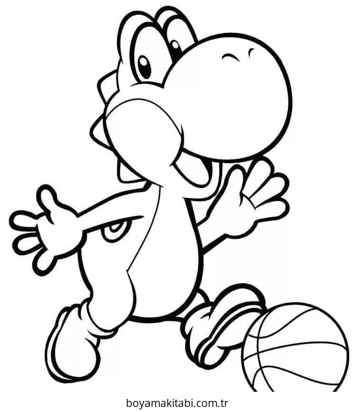 Yoshi boyama sayfası – boyama çalışması, yaratıcılığı geliştirir