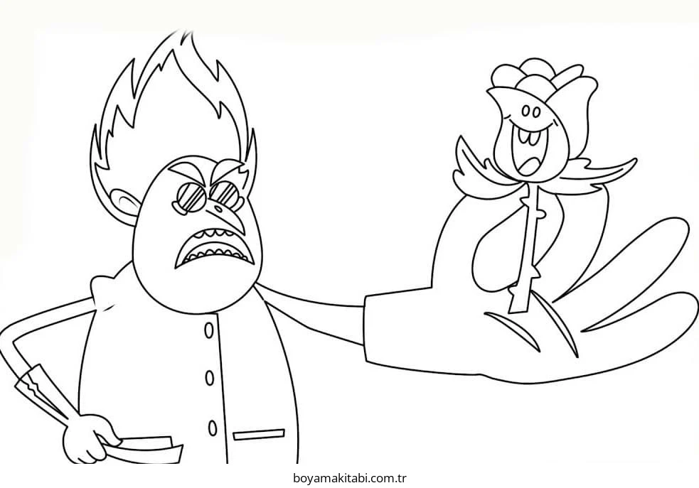 Z Takımı boyama sayfası – çizgi film temalı, basit çizim