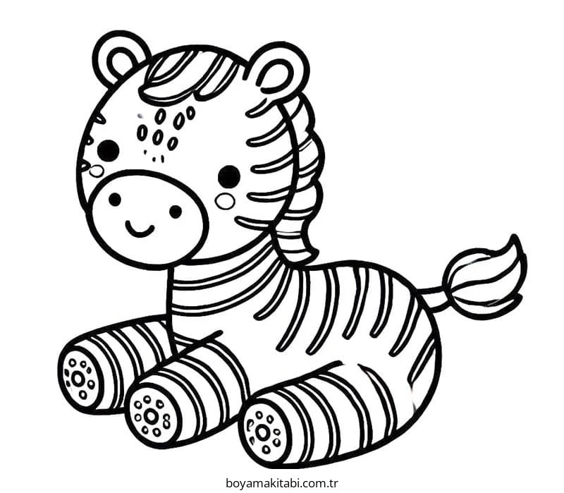 Zebra boyama sayfası – ücretsiz yazdır, boyama etkinliği