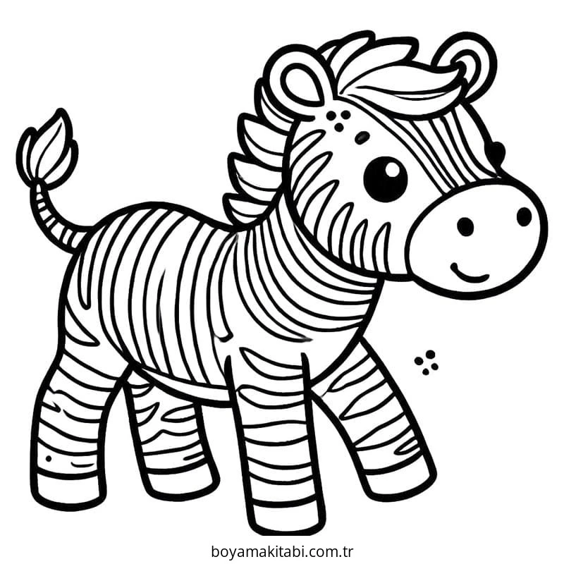 Zebra boyama sayfası – yaratıcılığı geliştirir, keyifli zaman