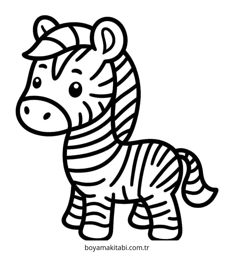 Zebra boyama sayfası – okul öncesi, evde etkinlik