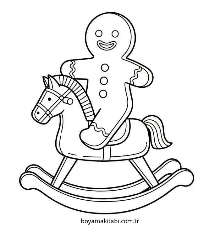 Zencefilli Kurabiye Adam boyama sayfası – PDF indir, sevimli karakter