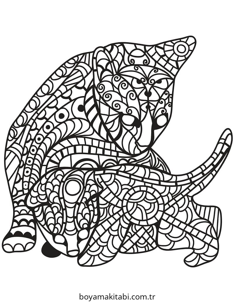 Zentangle boyama sayfası – ücretsiz yazdır, boyama etkinliği