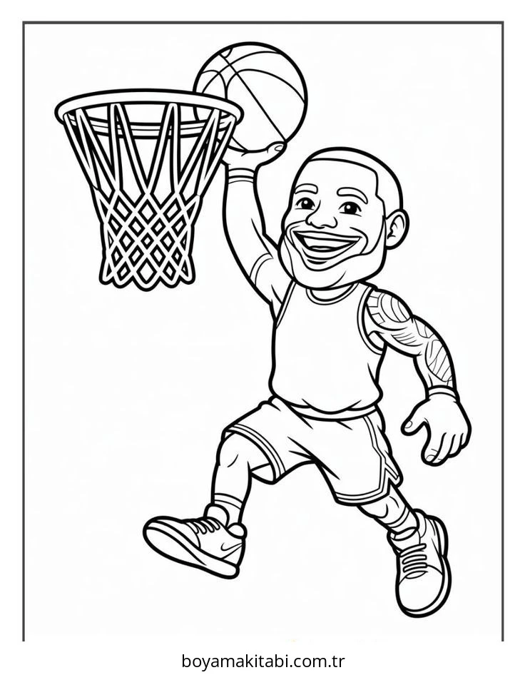 Basketbol boyama sayfası #124 – ekran süresine alternatif, çocuklarla kaliteli zaman