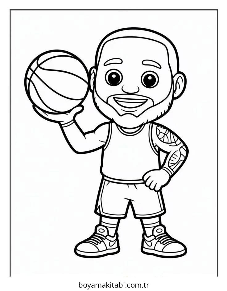Basketbol boyama sayfası #151 – boyama çalışması, sınıf etkinliği