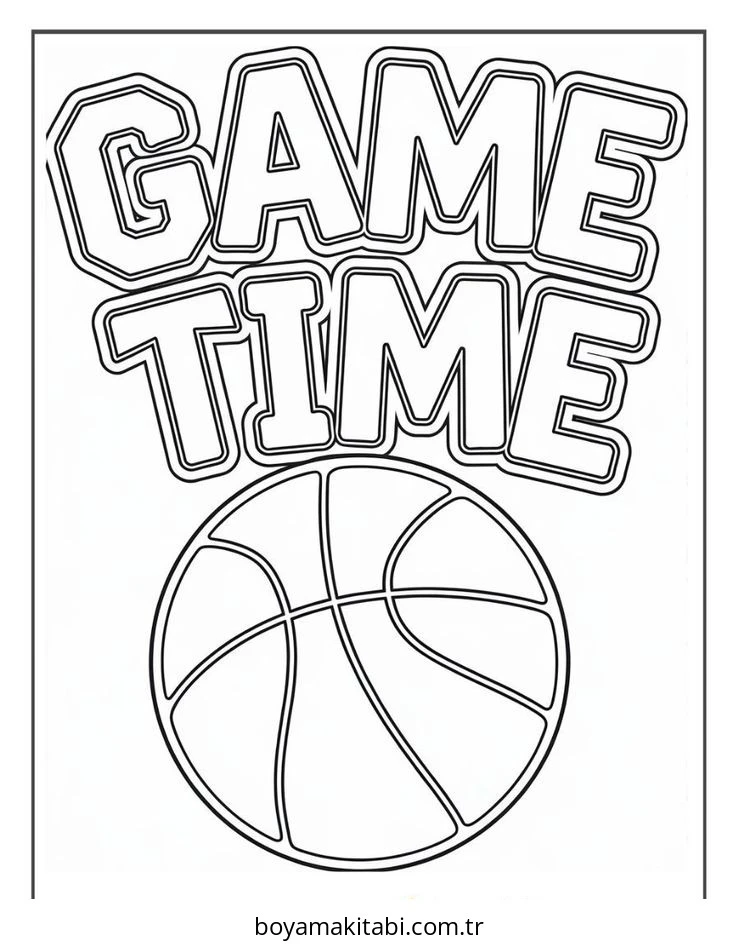 Basketbol boyama sayfası – eğitici aktivite, yaratıcılık