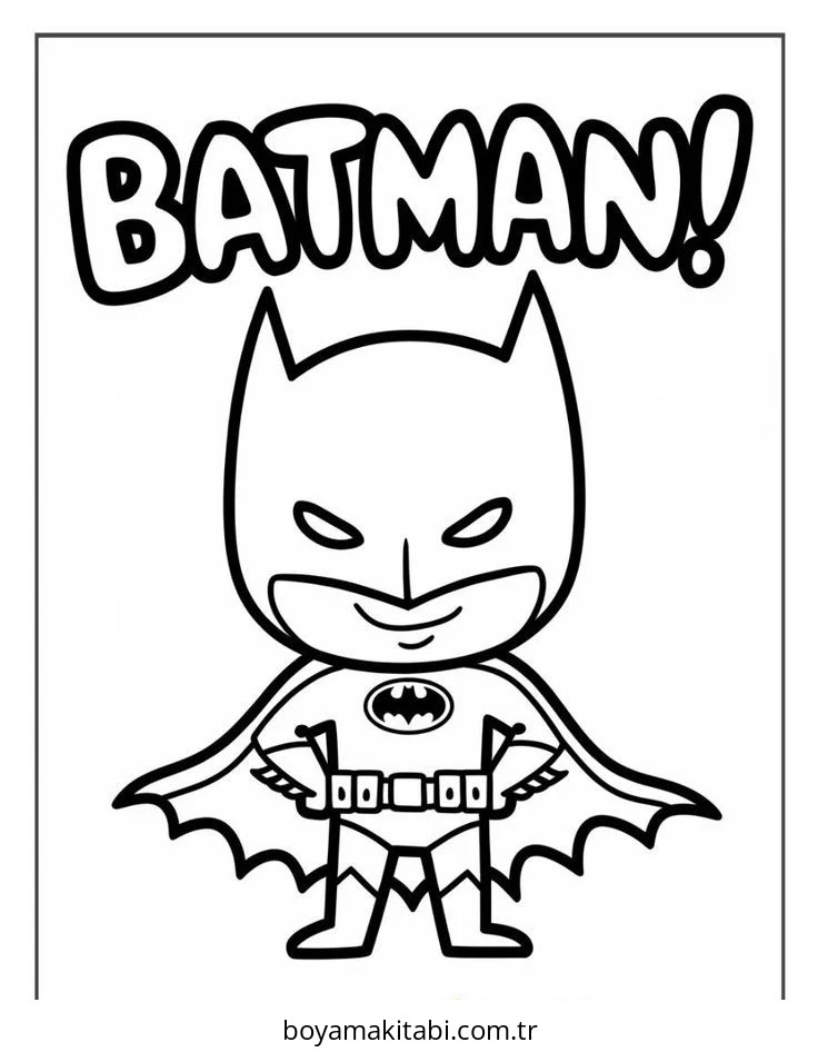 Batman boyama sayfası – boyama çalışması, yaratıcılığı geliştirir