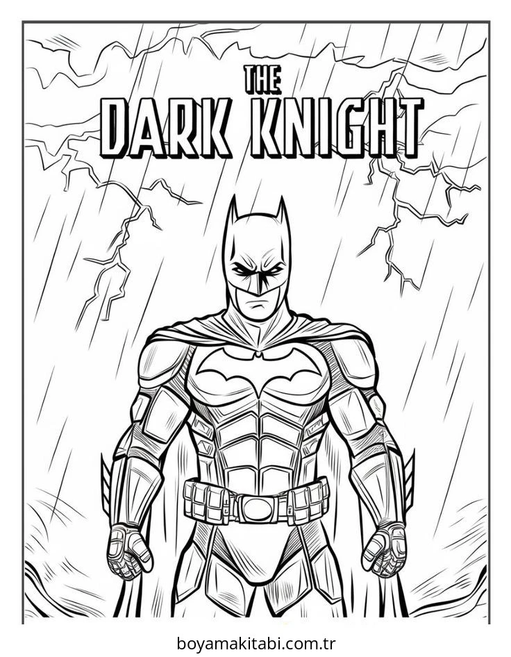 Batman boyama sayfası – yaratıcılığı geliştirir, keyifli zaman