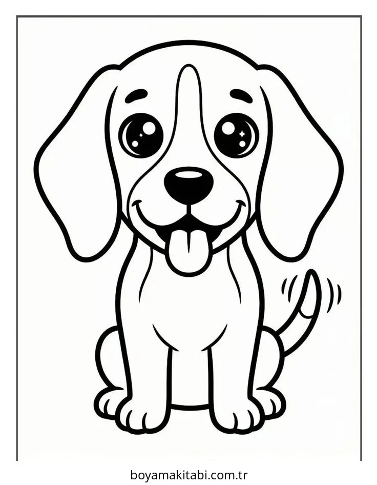 Beagle boyama sayfası – eğlenceli etkinlik, el becerilerini geliştirir