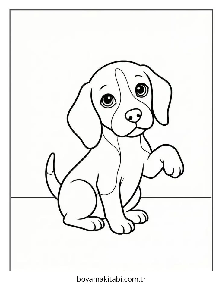 Beagle boyama sayfası – yaratıcılığı geliştirir, keyifli zaman