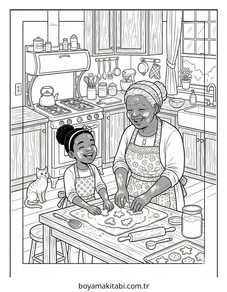 Black Girl boyama sayfası #8 – doğum günü partisi aktivitesi, ekran süresine alternatif
