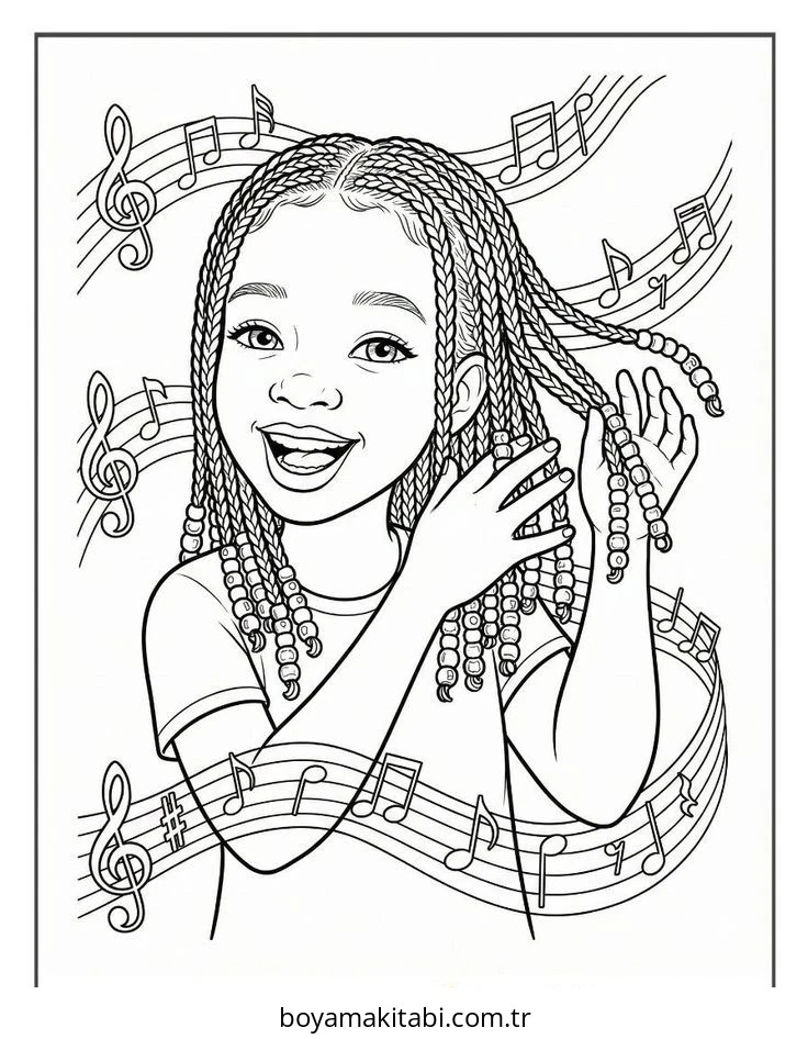 Black Girl boyama sayfası #15 – ekran süresine alternatif, çocuklarla kaliteli zaman