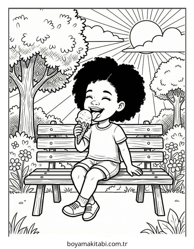 Black Girl boyama sayfası – evde etkinlik, ücretsiz yazdır