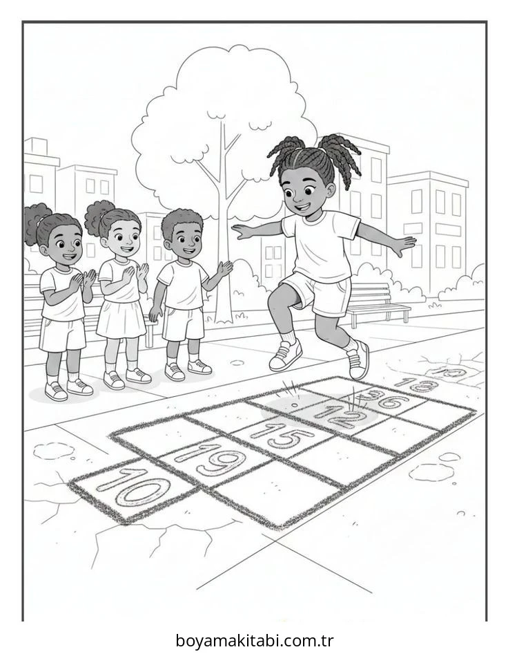 Black Girl boyama sayfası – okul öncesi, evde etkinlik