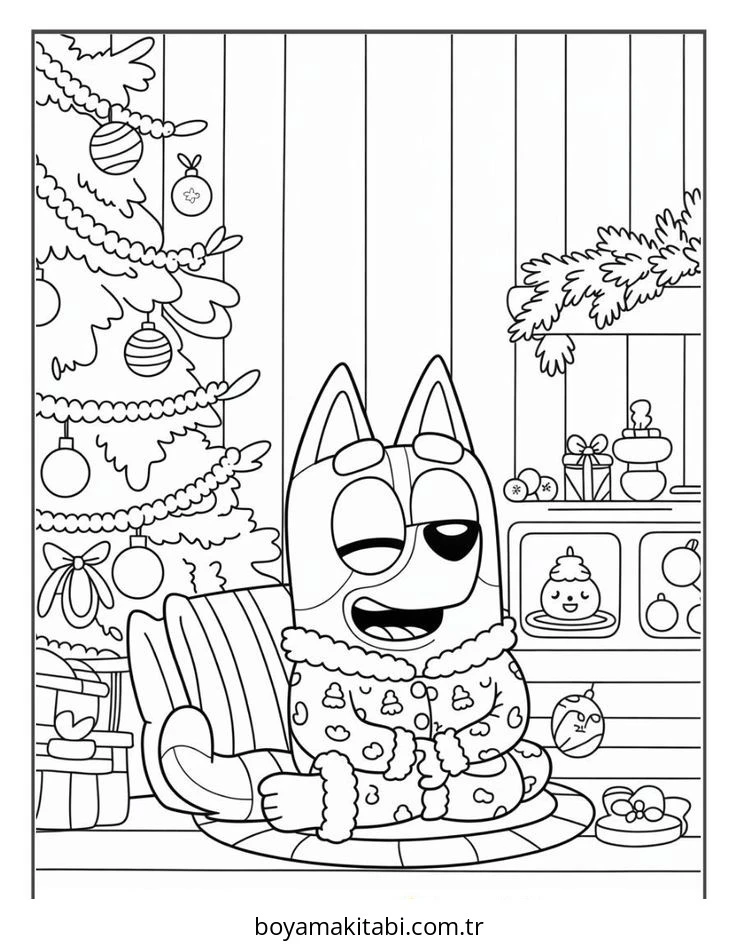 Bluey boyama sayfası – boyama çalışması, yaratıcılığı geliştirir