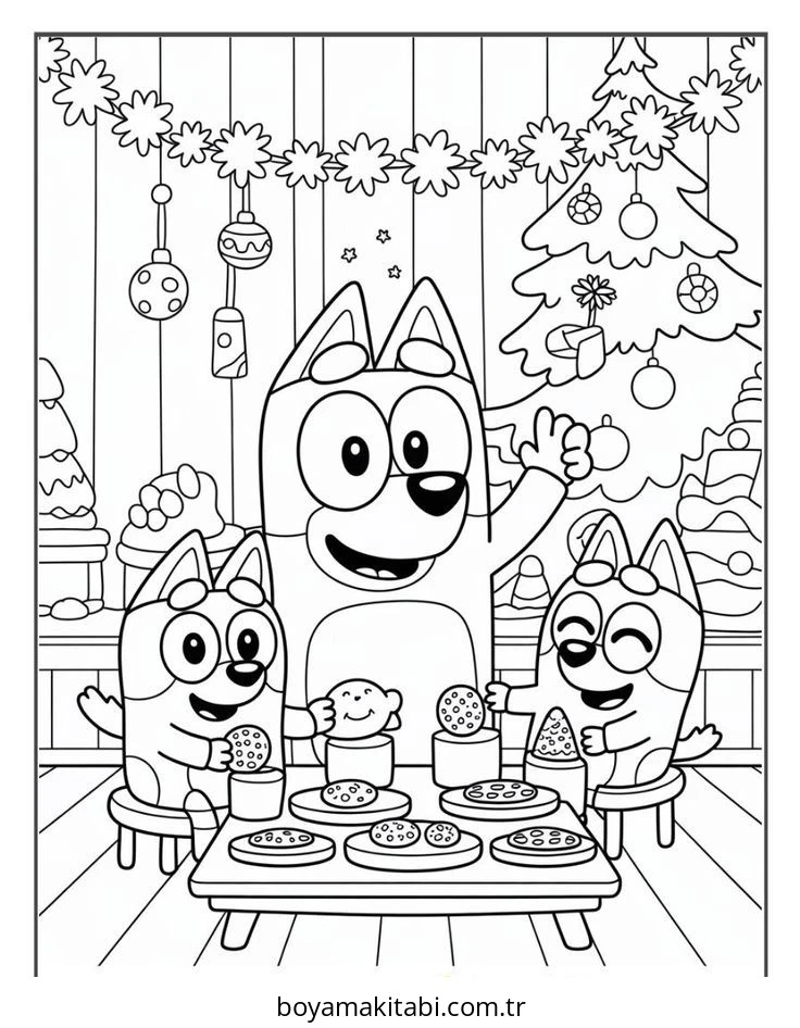 Bluey boyama sayfası – eğitici aktivite, yaratıcılık