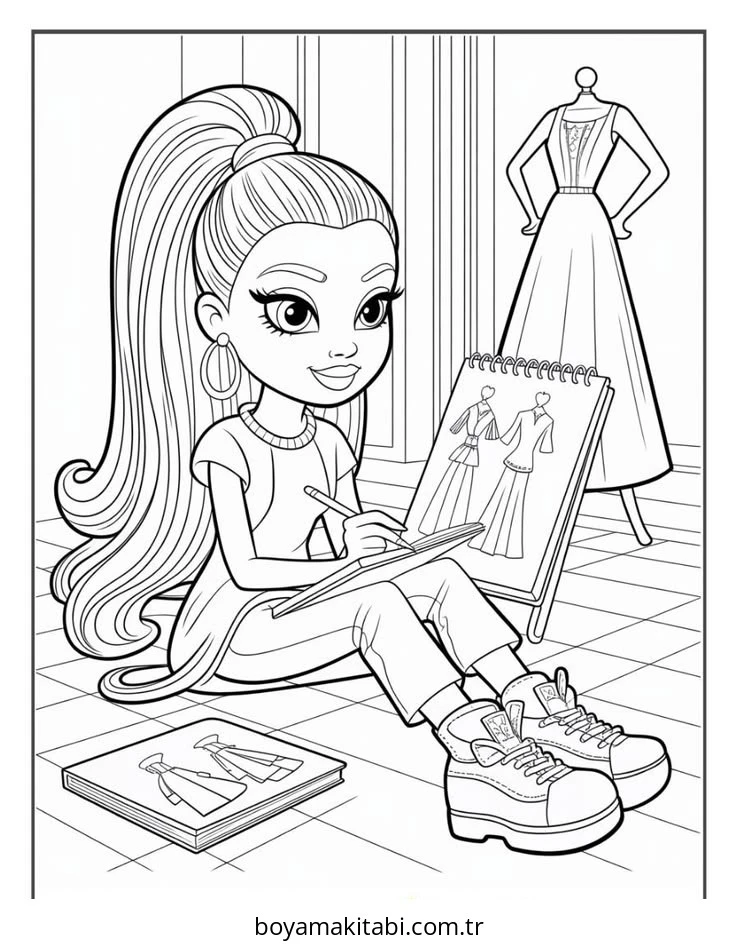 Bratz boyama sayfası – yaratıcılığı geliştirir, keyifli zaman