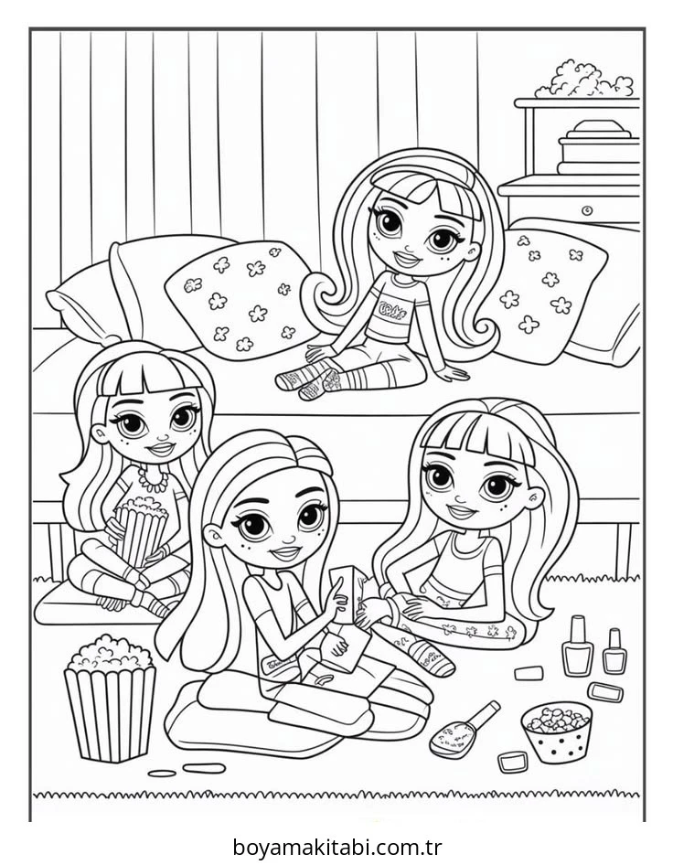 Bratz boyama sayfası – boyama etkinliği, çocuk aktivitesi