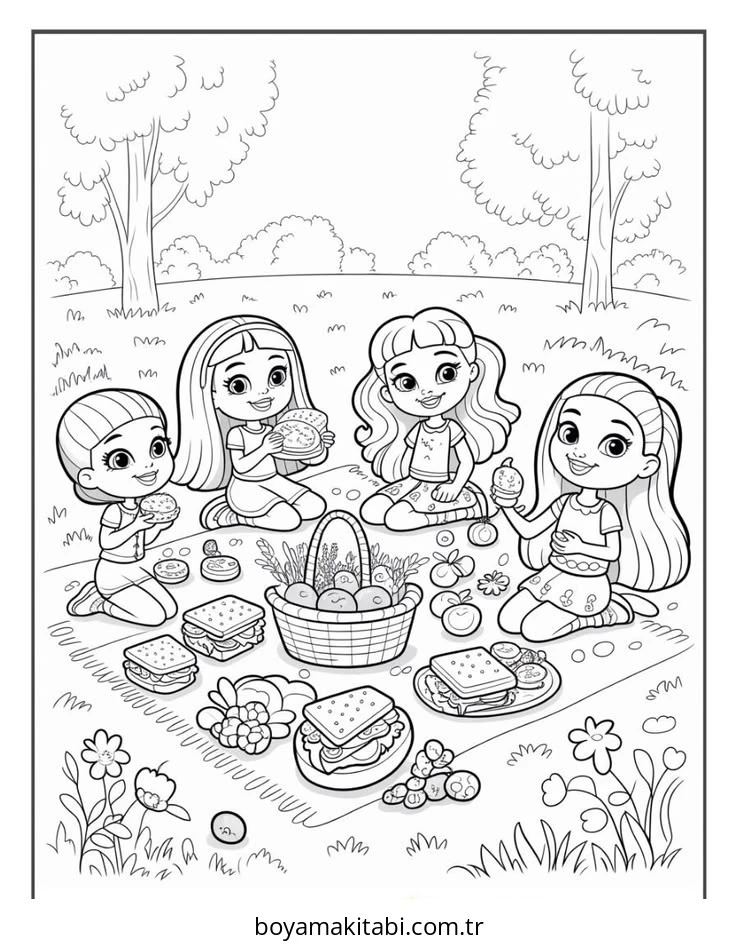 Bratz boyama sayfası – sanatsal çalışma, çocuklar için
