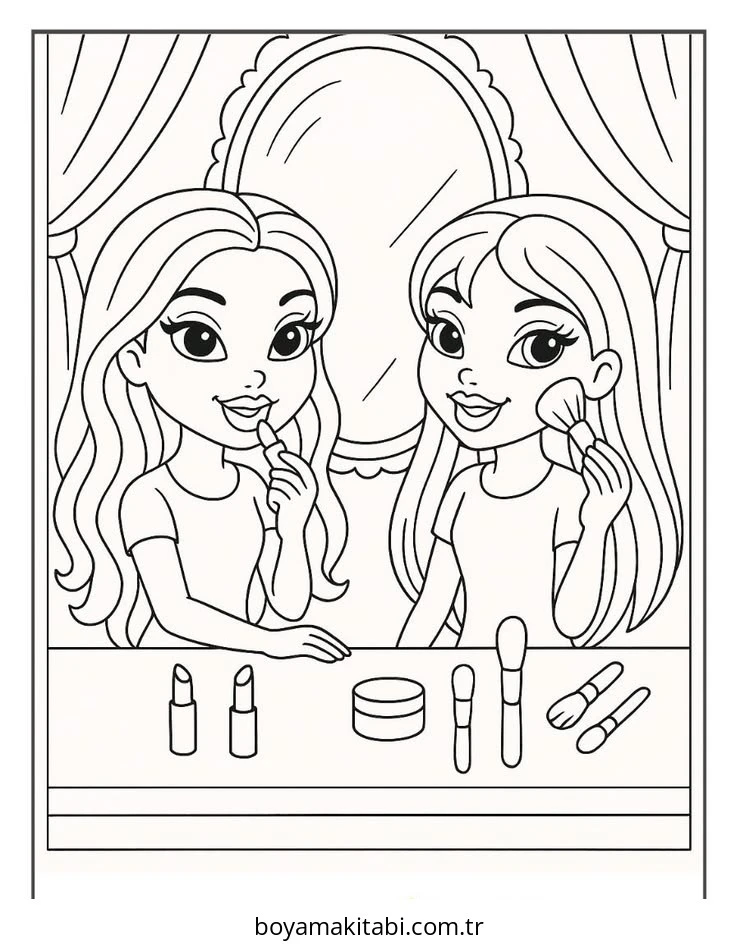 Bratz boyama sayfası – kolay boyama, eğitici aktivite