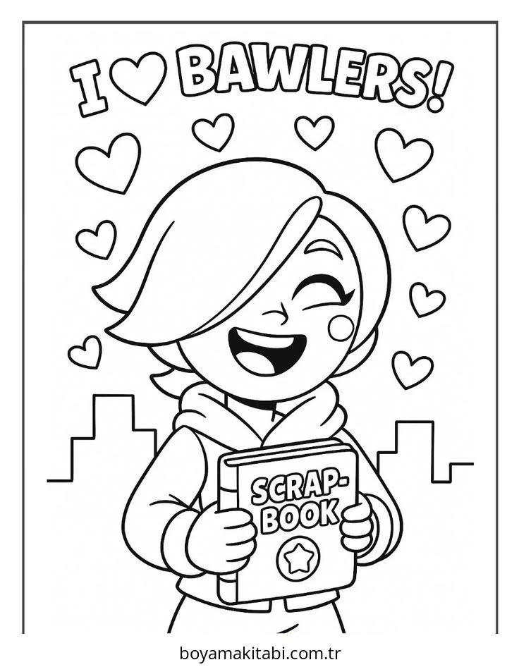 Brawl Stars boyama sayfası – okul öncesi, evde etkinlik