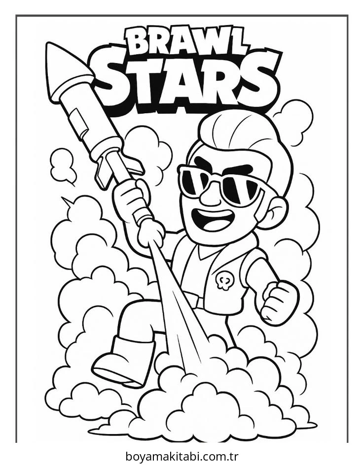 Brawl Stars boyama sayfası – basit çizim, kolay boyama