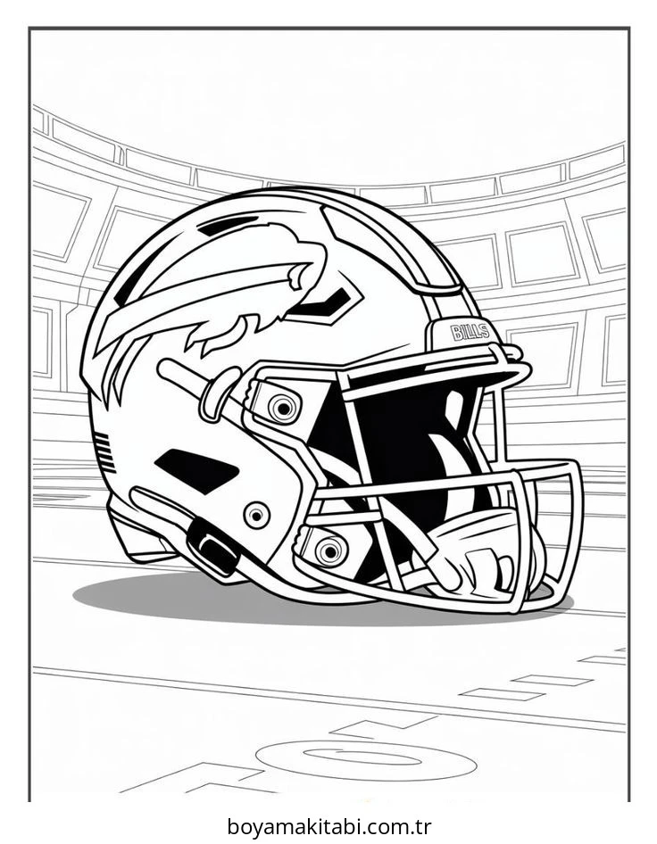 Buffalo Bills boyama sayfası – okul öncesi, evde etkinlik