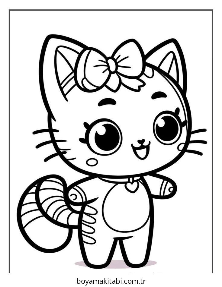 Kedi boyama sayfası #597 – boyama çalışması, sınıf etkinliği