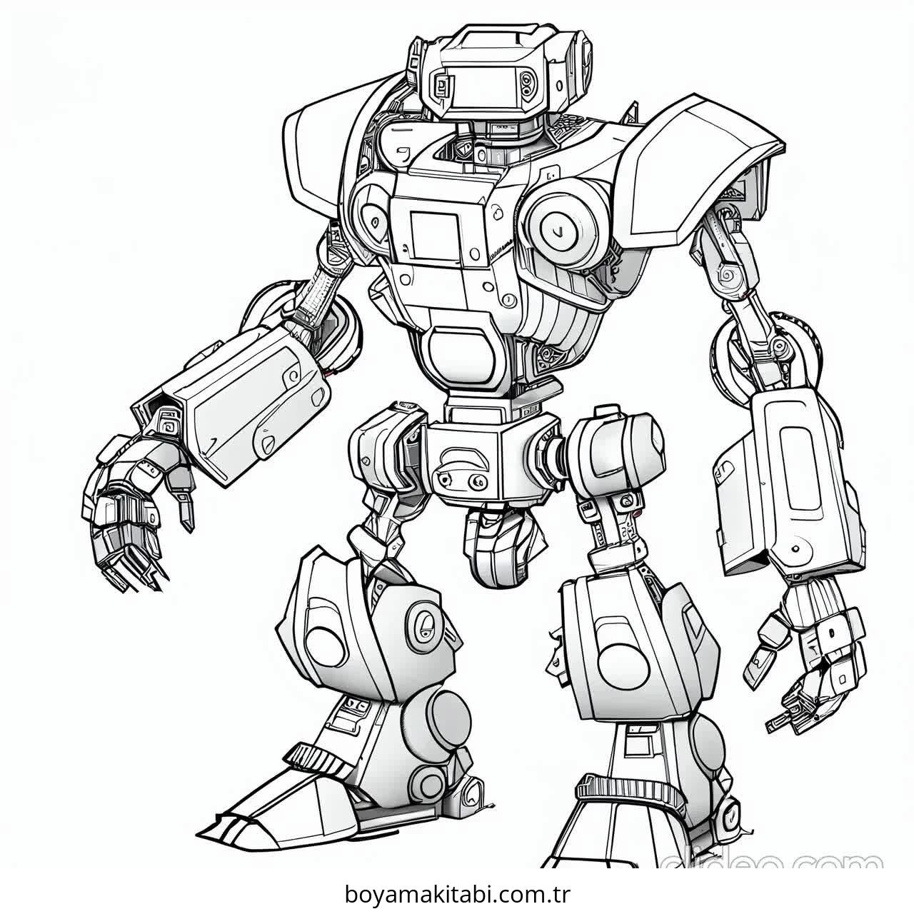 Robot boyama sayfası #153 – mürekkep tasarrufu sağlar, PDF indir