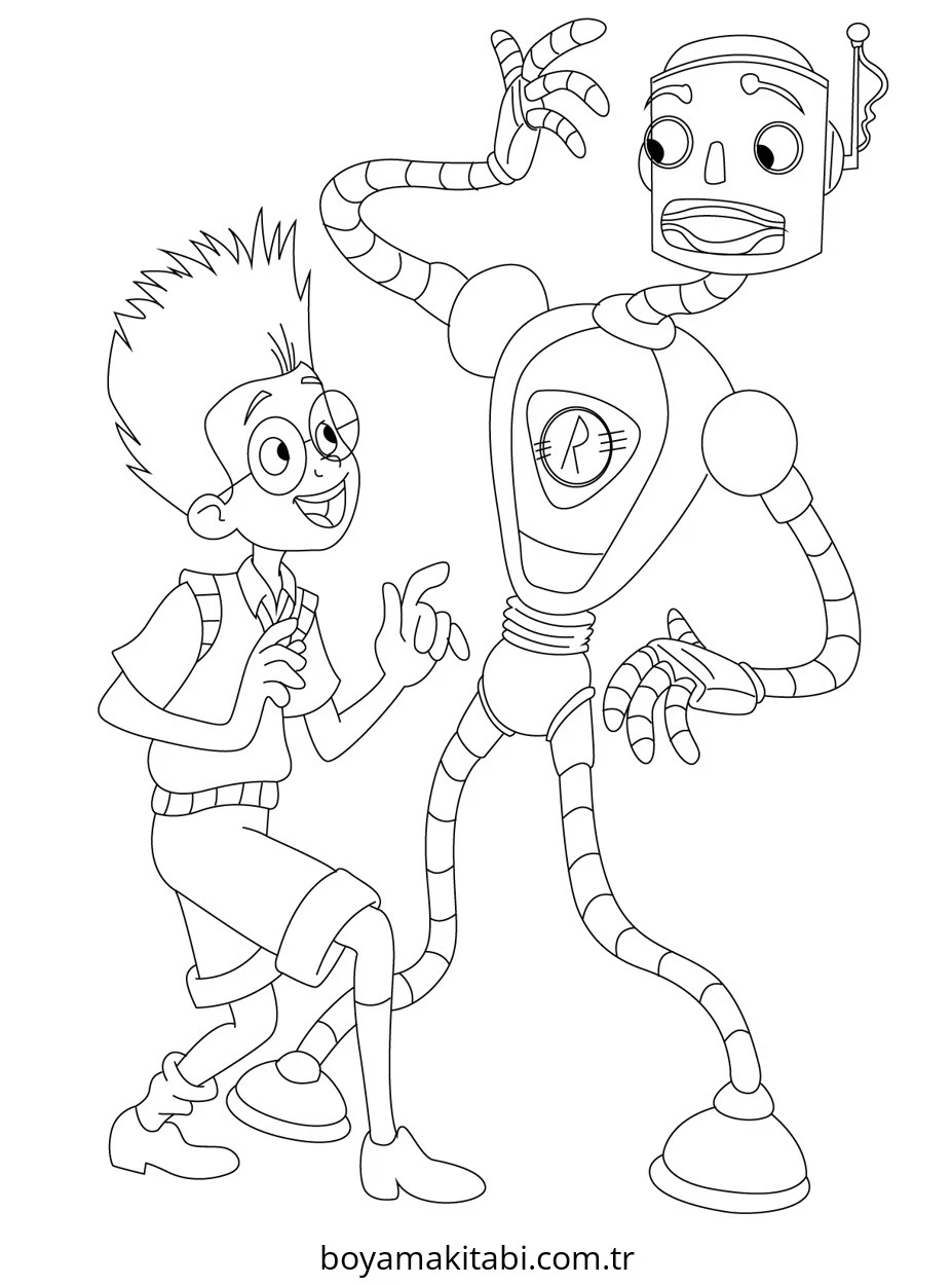 Robot boyama sayfası #156 – yaratıcı sanat çalışması, eğlenceli etkinlik