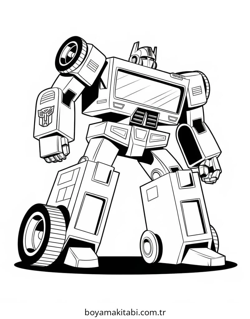 Robot boyama sayfası – yaratıcılığı geliştirir, keyifli zaman