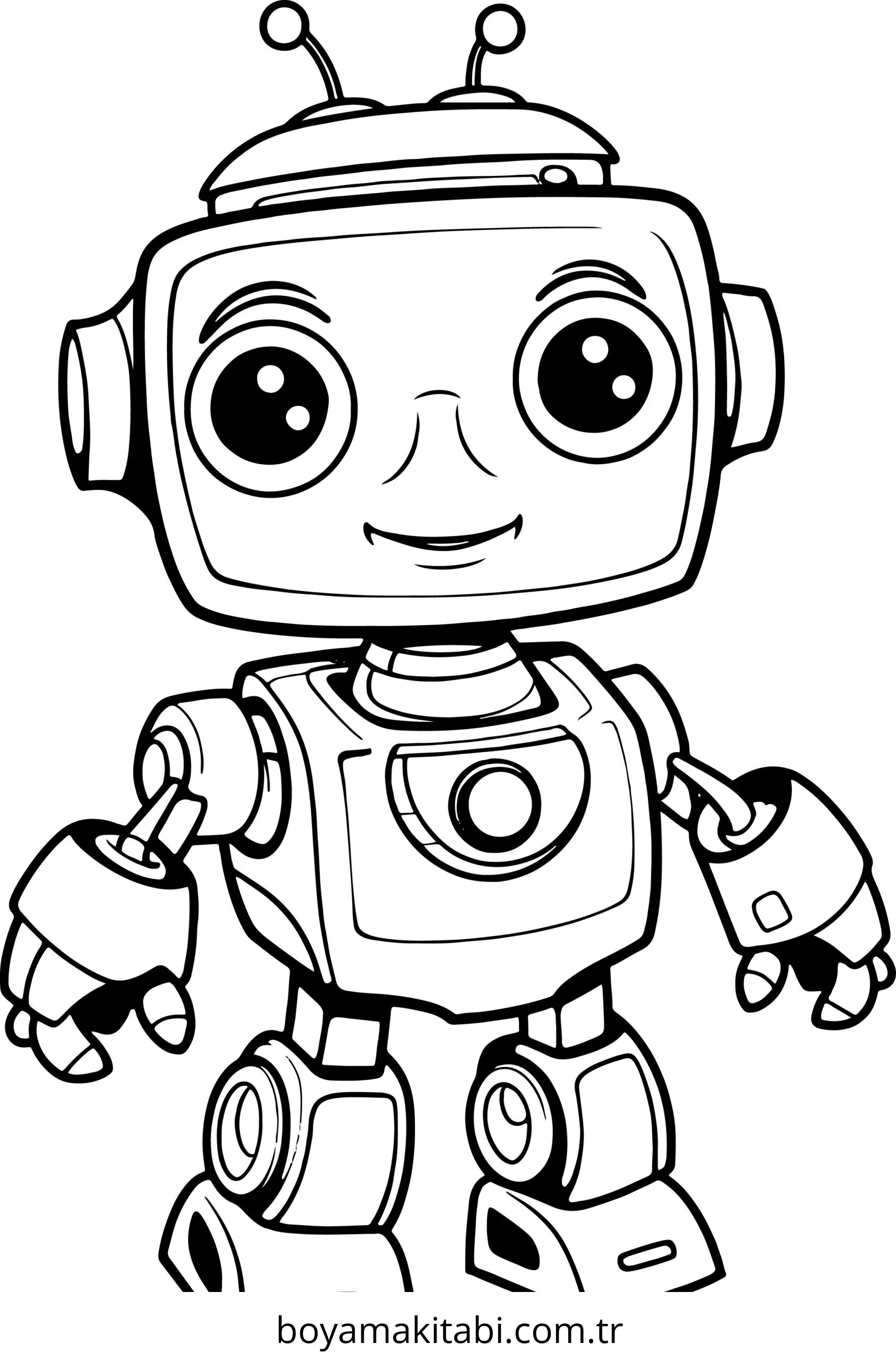 Robot boyama sayfası – evde etkinlik, ücretsiz yazdır