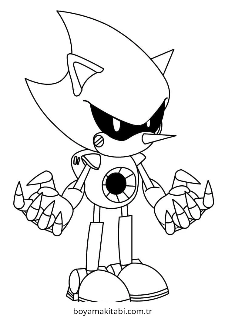 Sonic boyama sayfası – yaratıcılık, eğlenceli etkinlik