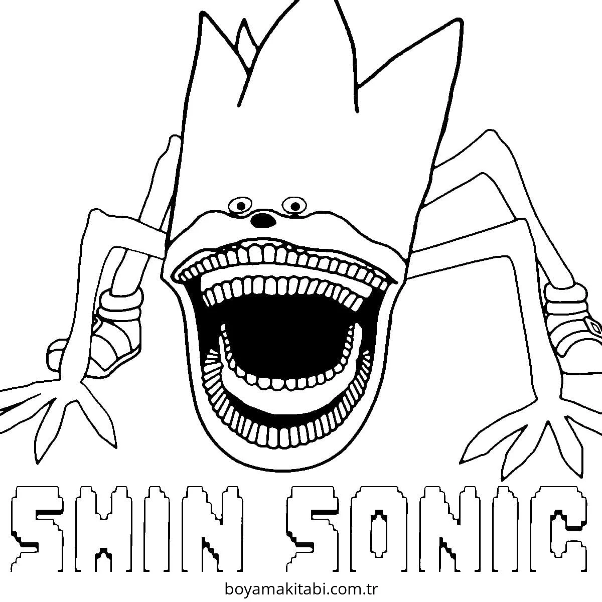 Sonic boyama sayfası – PDF indir, sevimli karakter