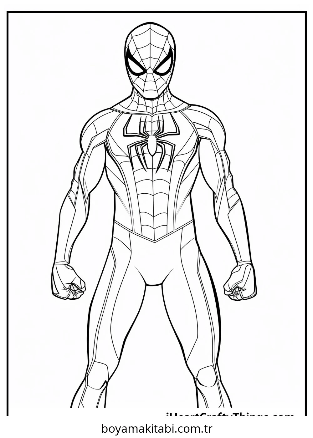 Spiderman boyama sayfası – boyama çalışması, yaratıcılığı geliştirir