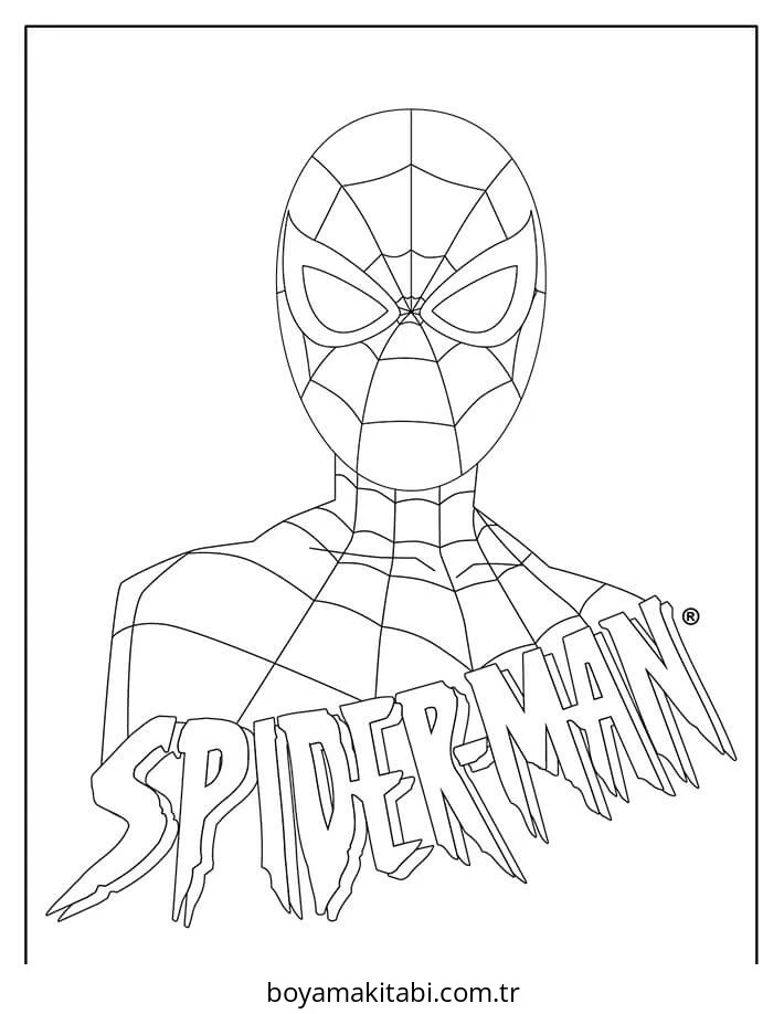 Spiderman boyama sayfası – renkli çizimler, okul öncesi