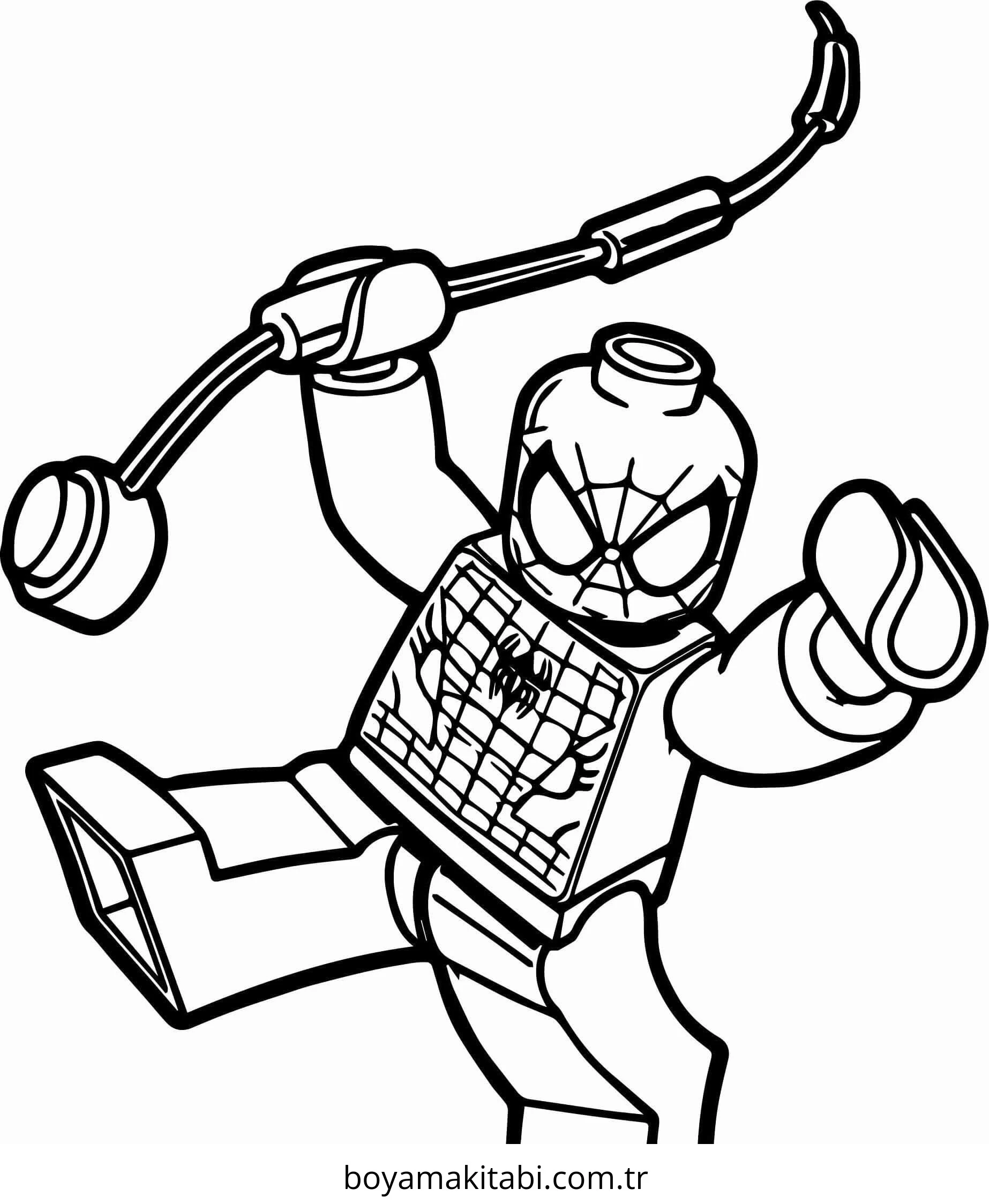 Spiderman boyama sayfası – kolay boyama, eğitici aktivite