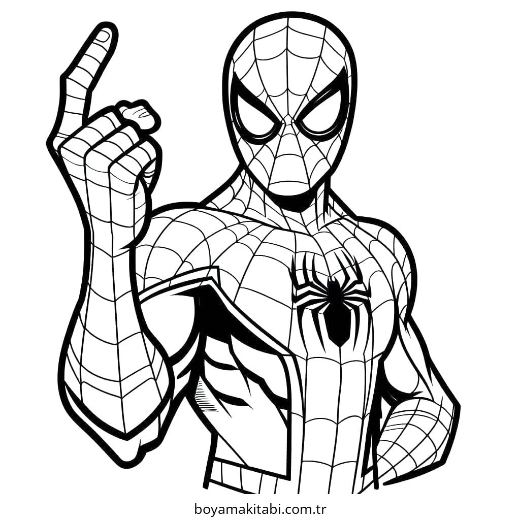 Spiderman boyama sayfası – okul öncesi, evde etkinlik