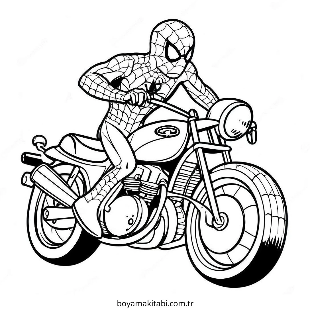 Spiderman boyama sayfası – el becerilerini geliştirir, boyama çalışması