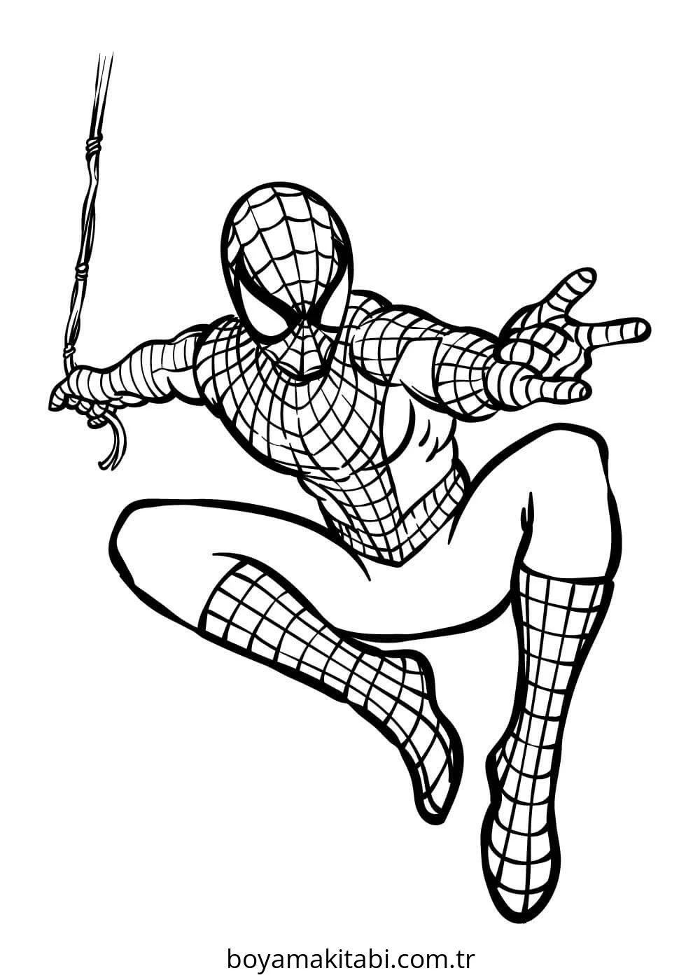 Spiderman boyama sayfası – kolay boyama, eğitici aktivite