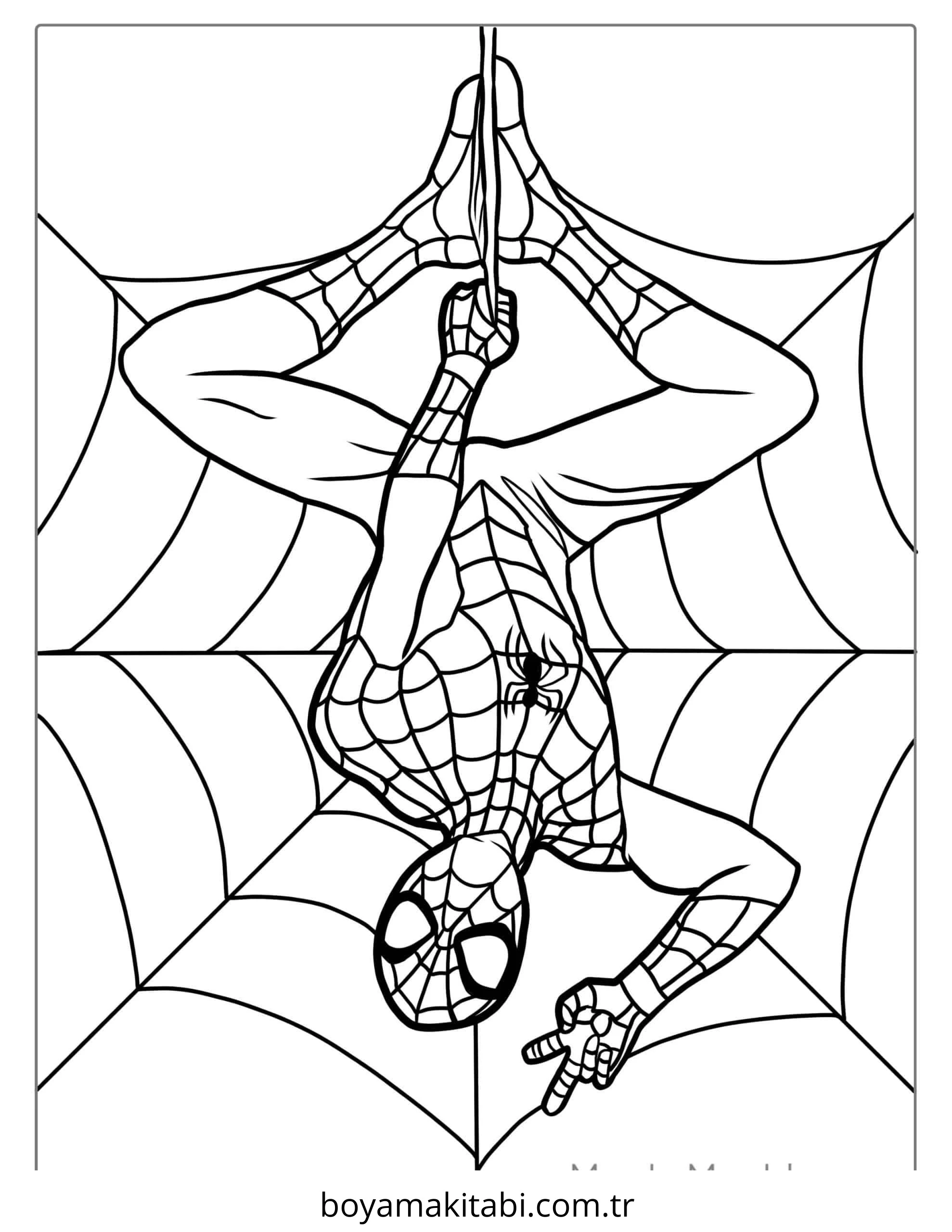 Spiderman boyama sayfası – eğitici aktivite, yaratıcılık