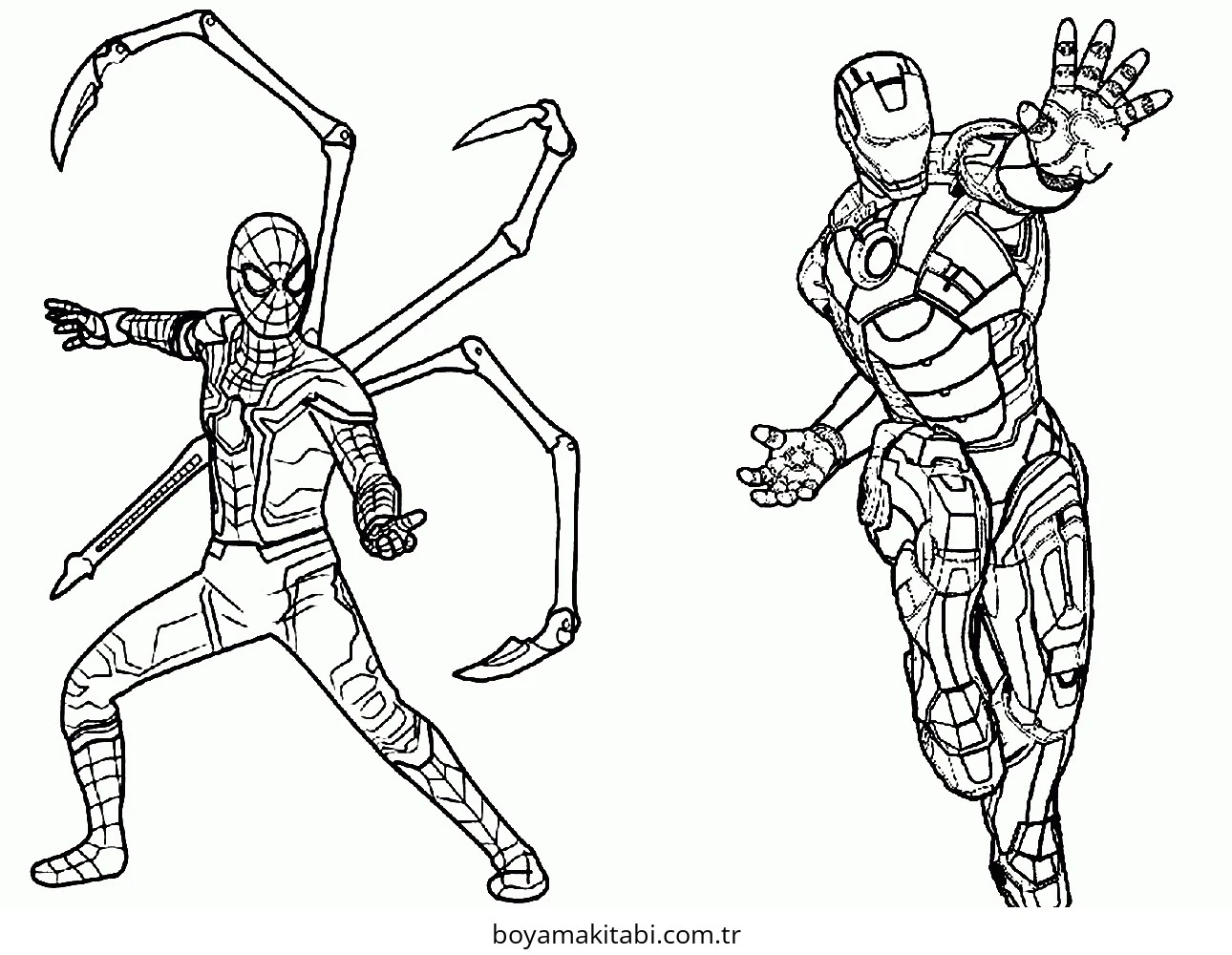 Spiderman boyama sayfası – el becerilerini geliştirir, boyama çalışması