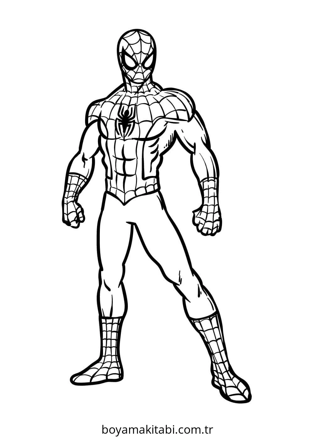 Spiderman boyama sayfası – keyifli zaman, renkli çizimler