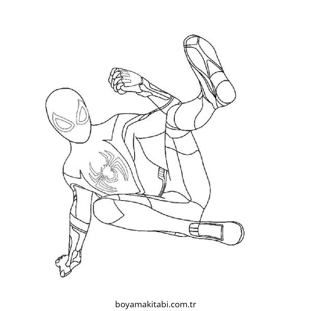 Spiderman boyama sayfası – çocuk aktivitesi, PDF indir